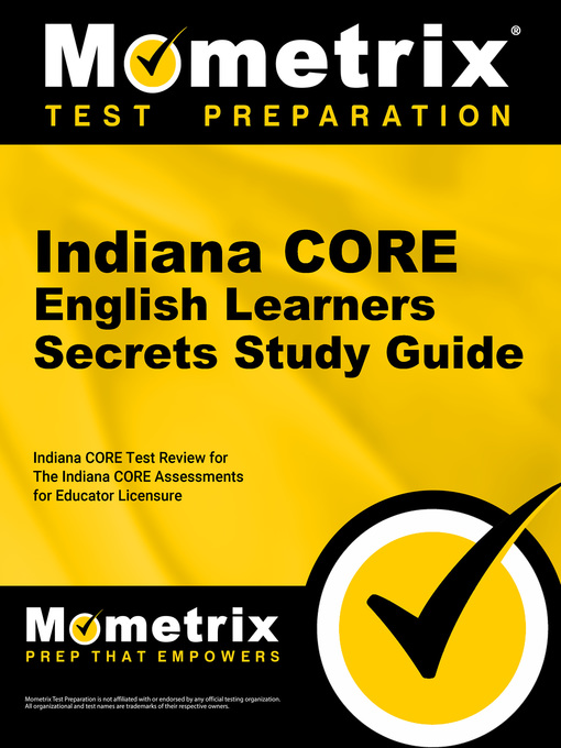 Cover image for Indiana CORE English Learners Secrets Study Guide